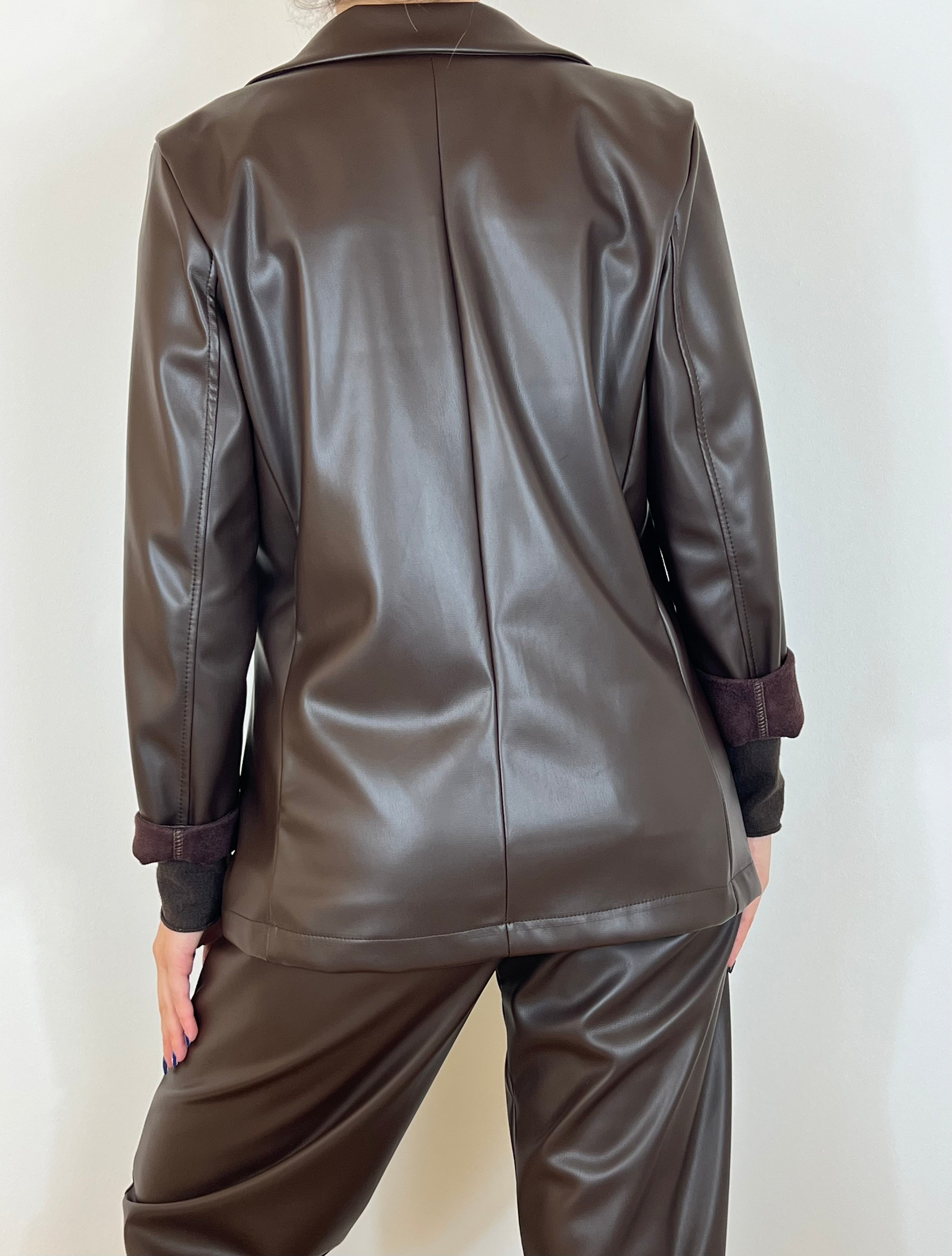 Matié blazer Oxford cioccolato