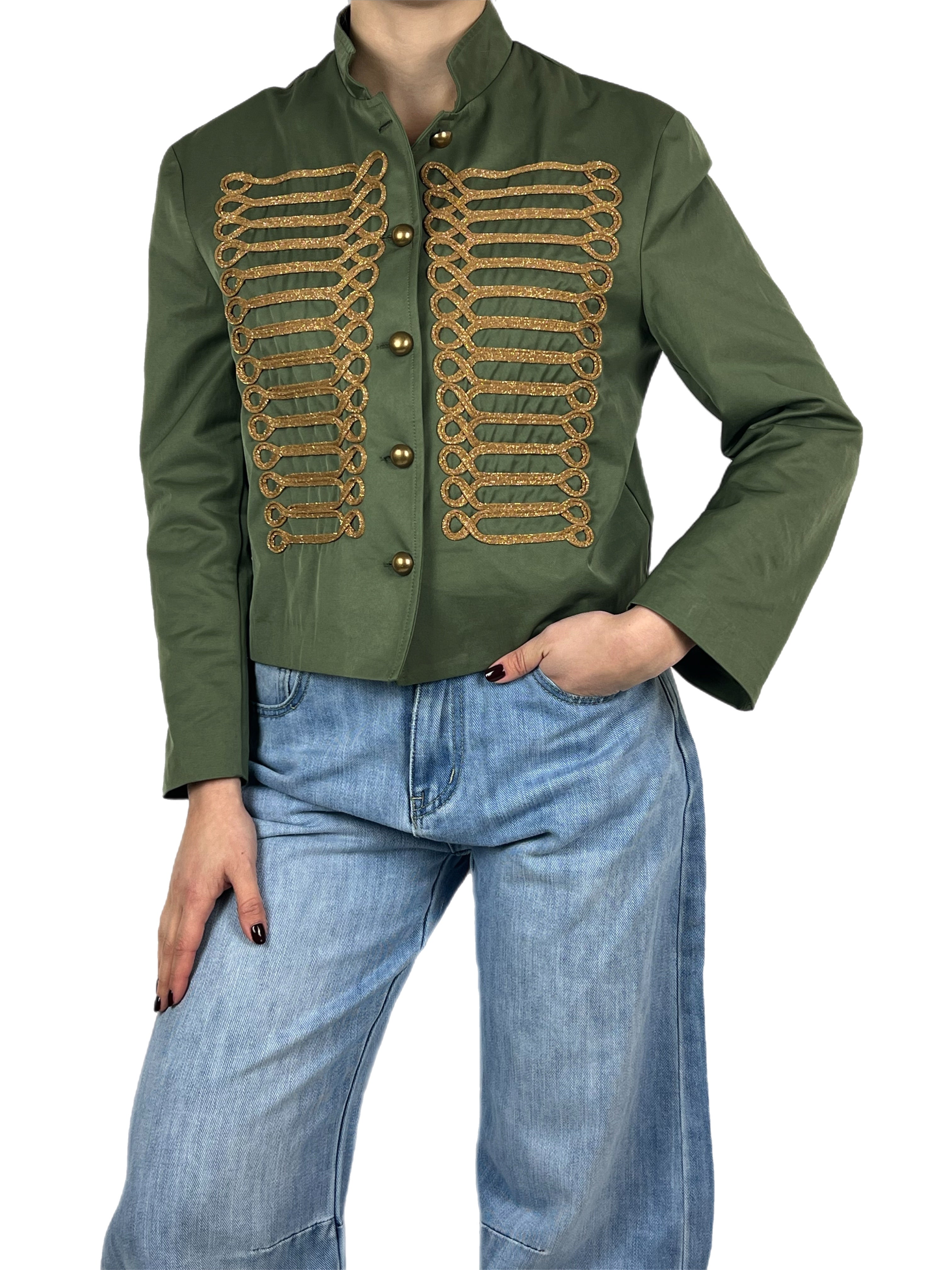 Susy Mix giacchino ricamo verde