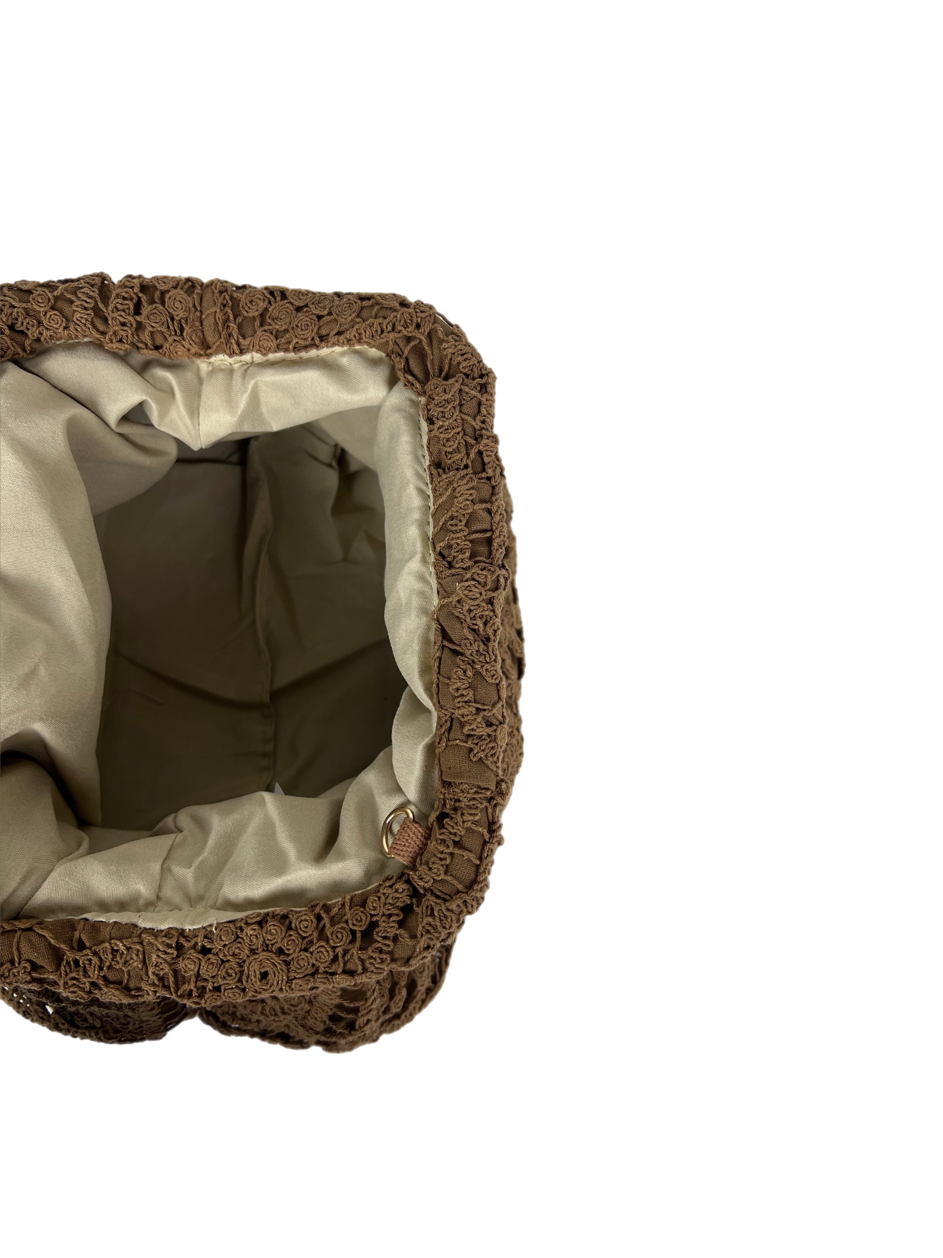 Matié pochette pizzo tabacco