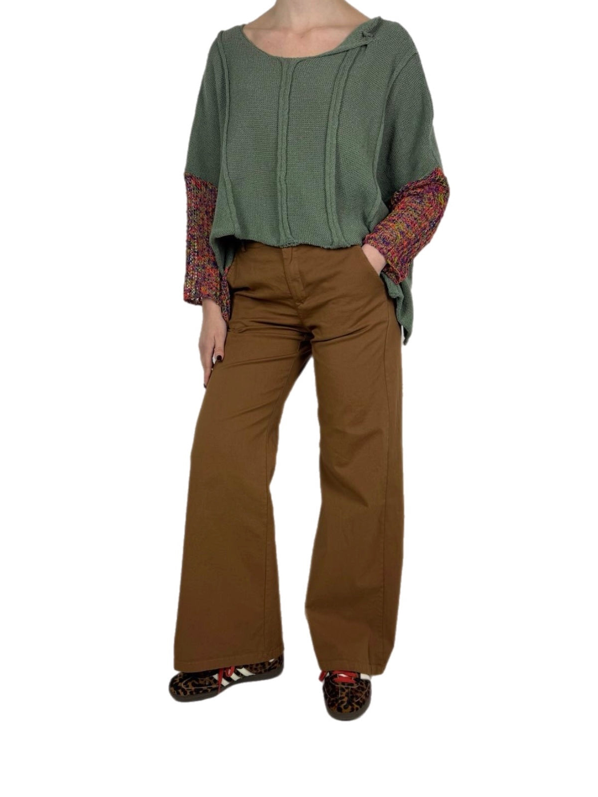 Matié pantalone layer tabacco