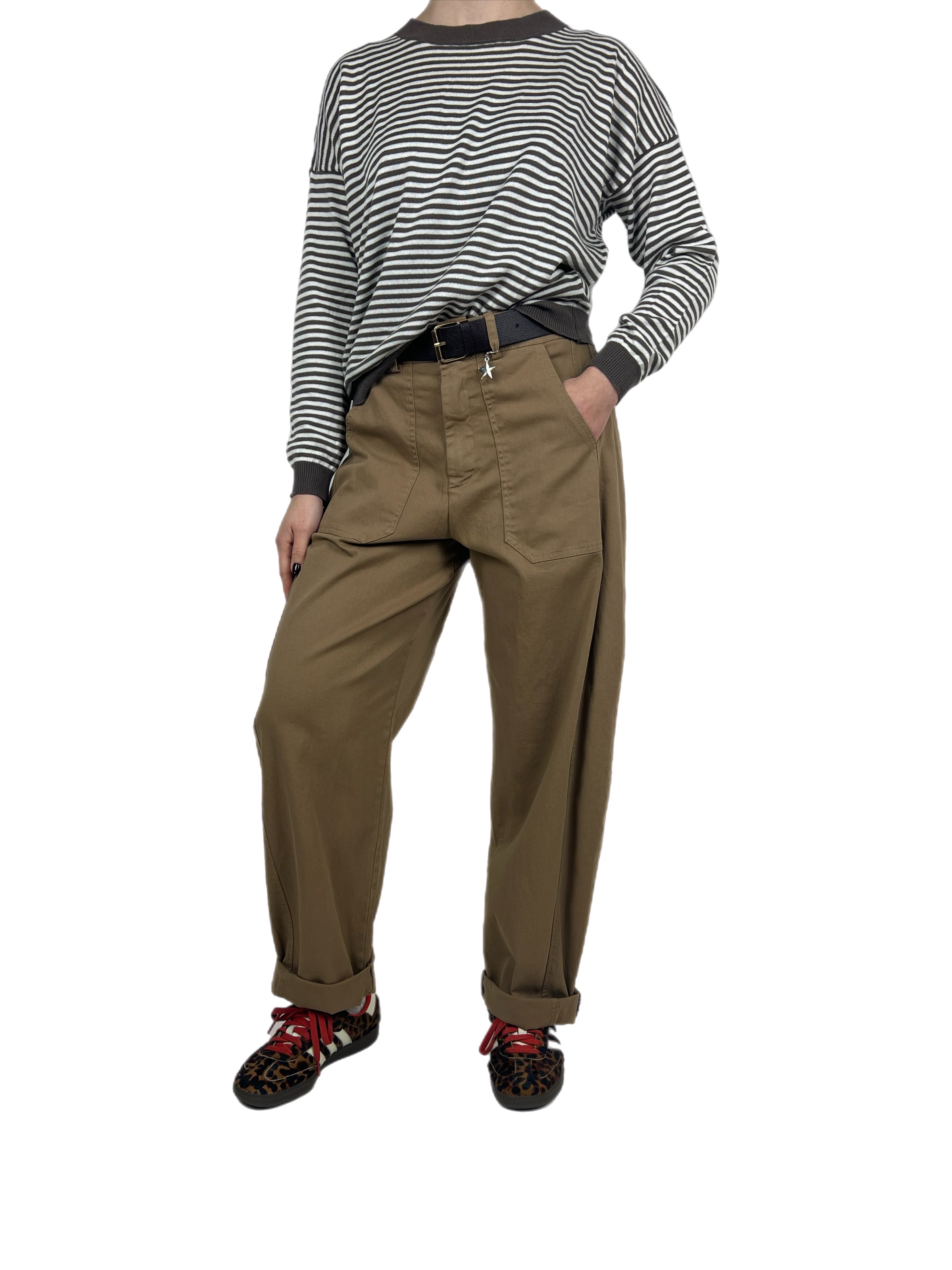 Susy Mix pantalone stellina cammello