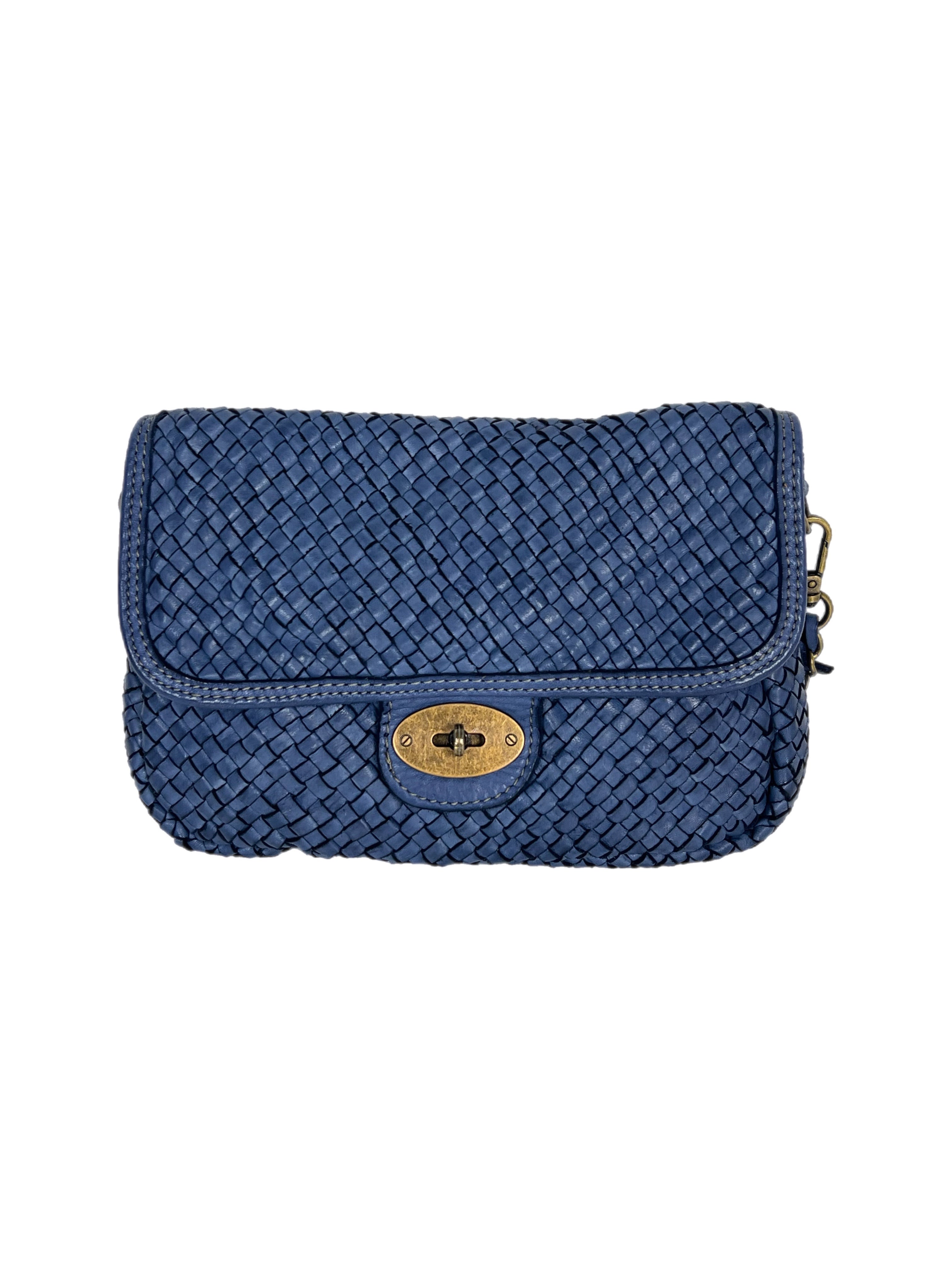 Matié borsa pelle Murcia azzurro