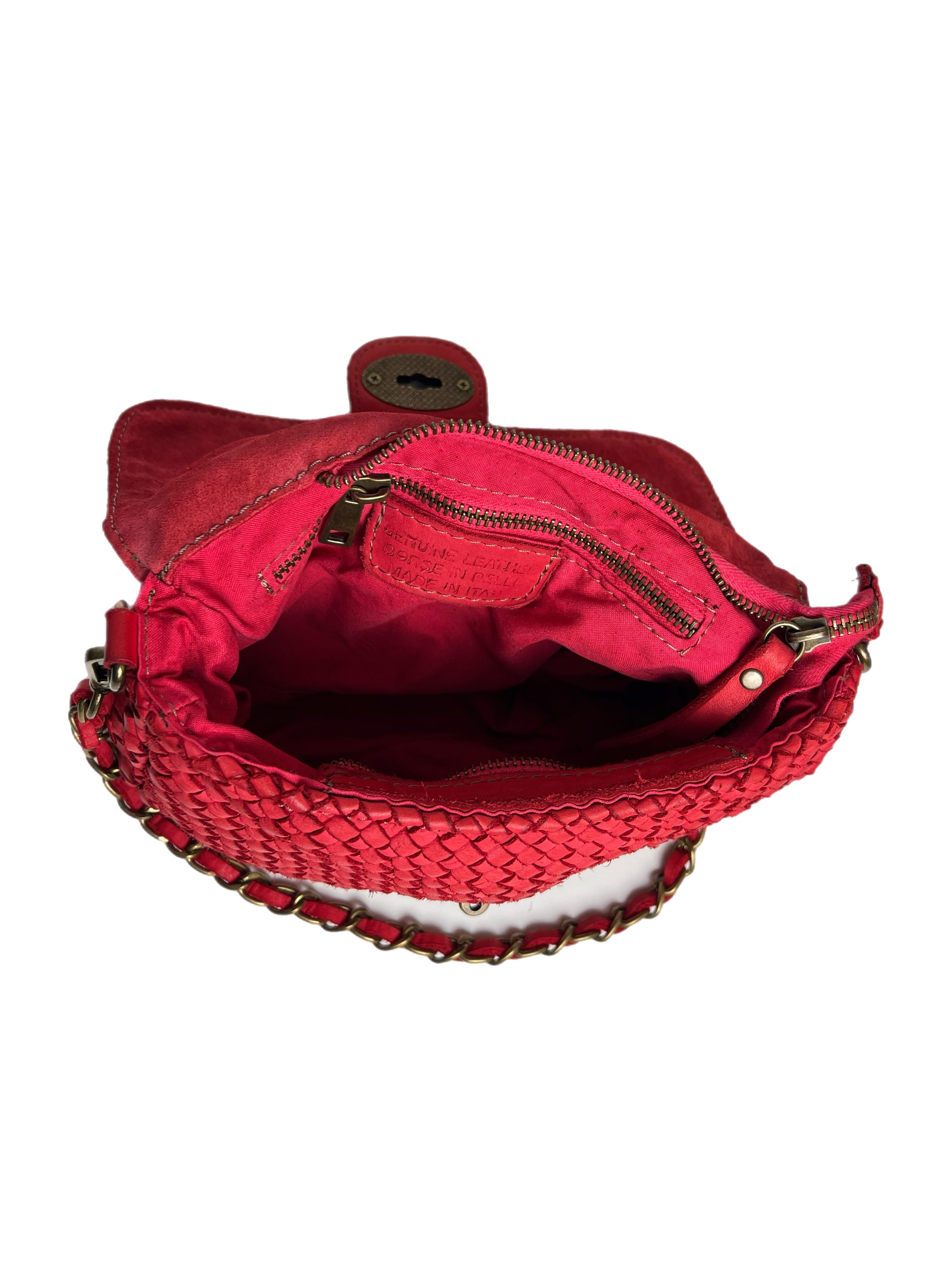 Matié borsa pelle Murcia rosso