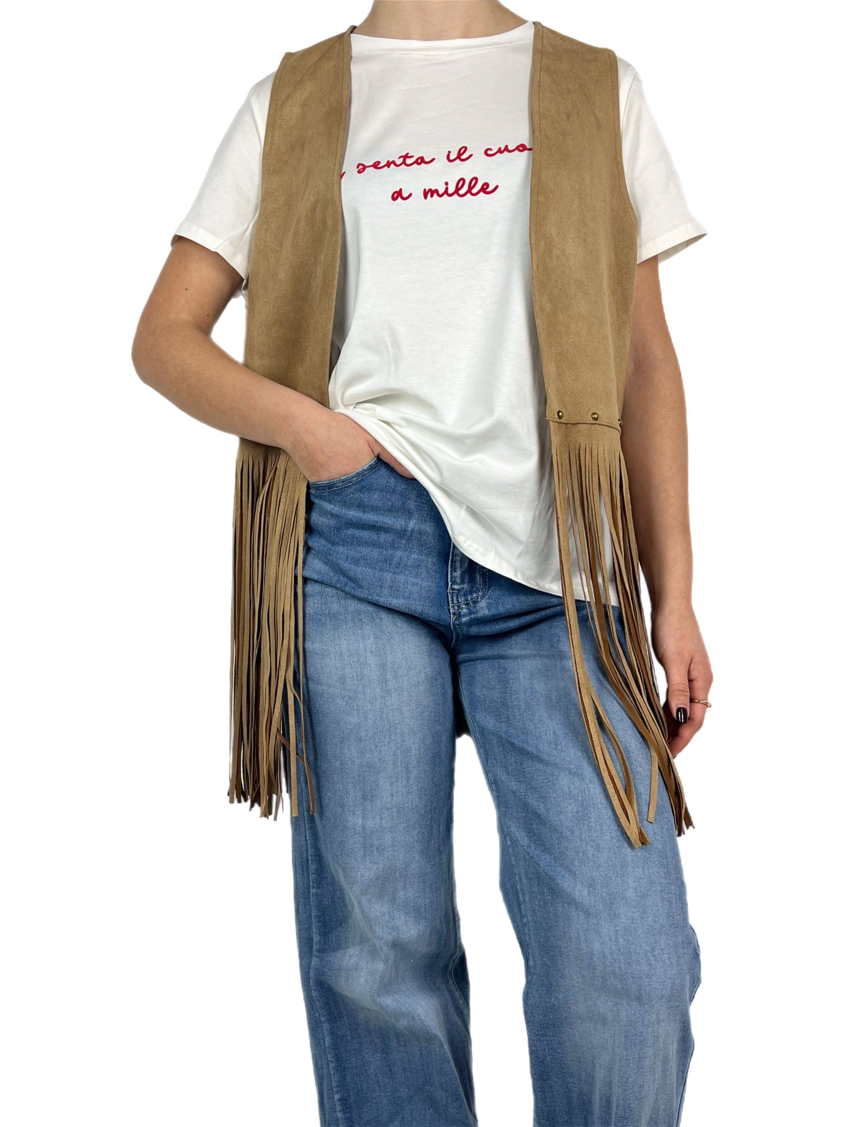 Two way gilet speed biscotto