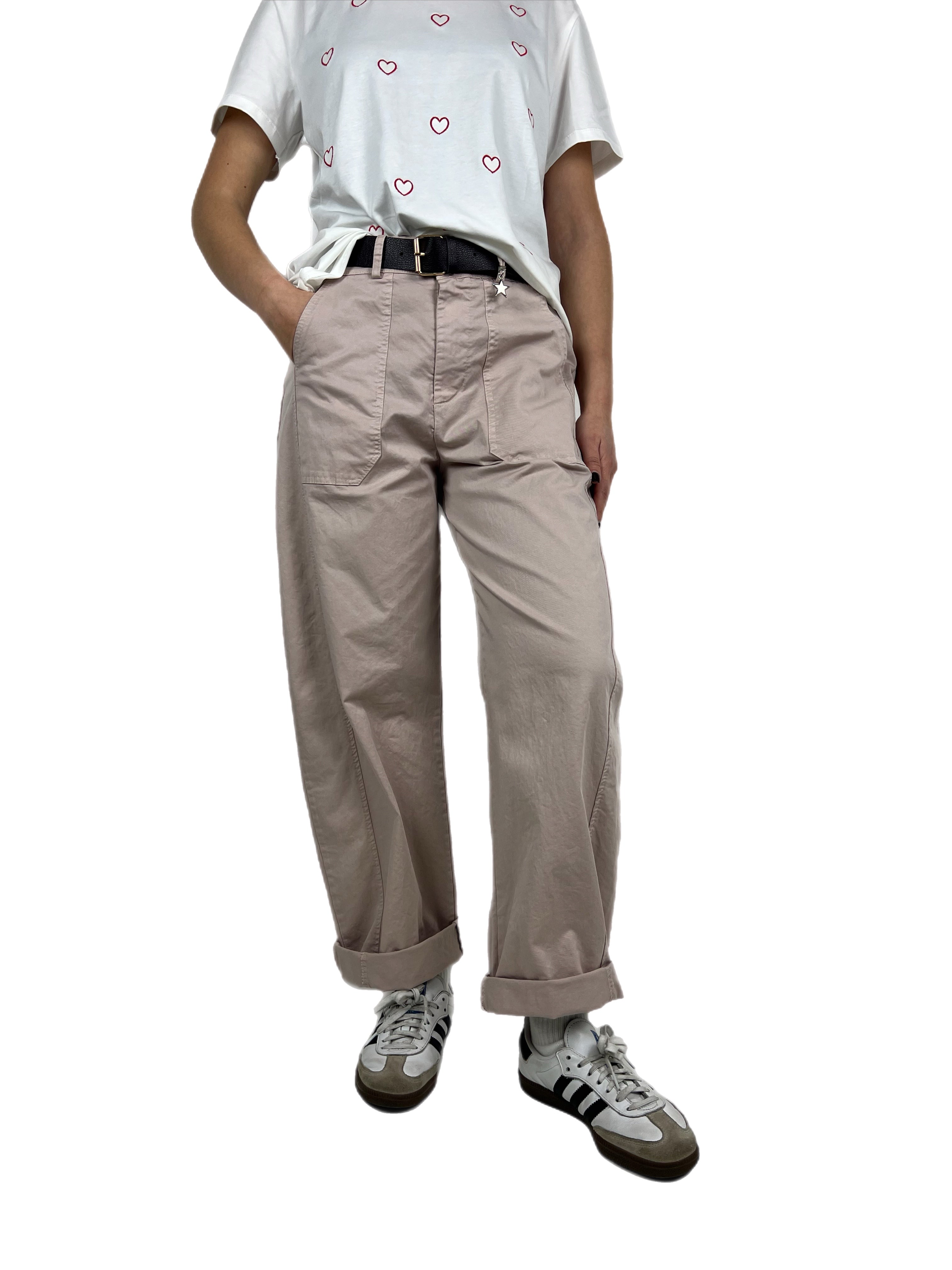 Susy pantalone stellina cipria