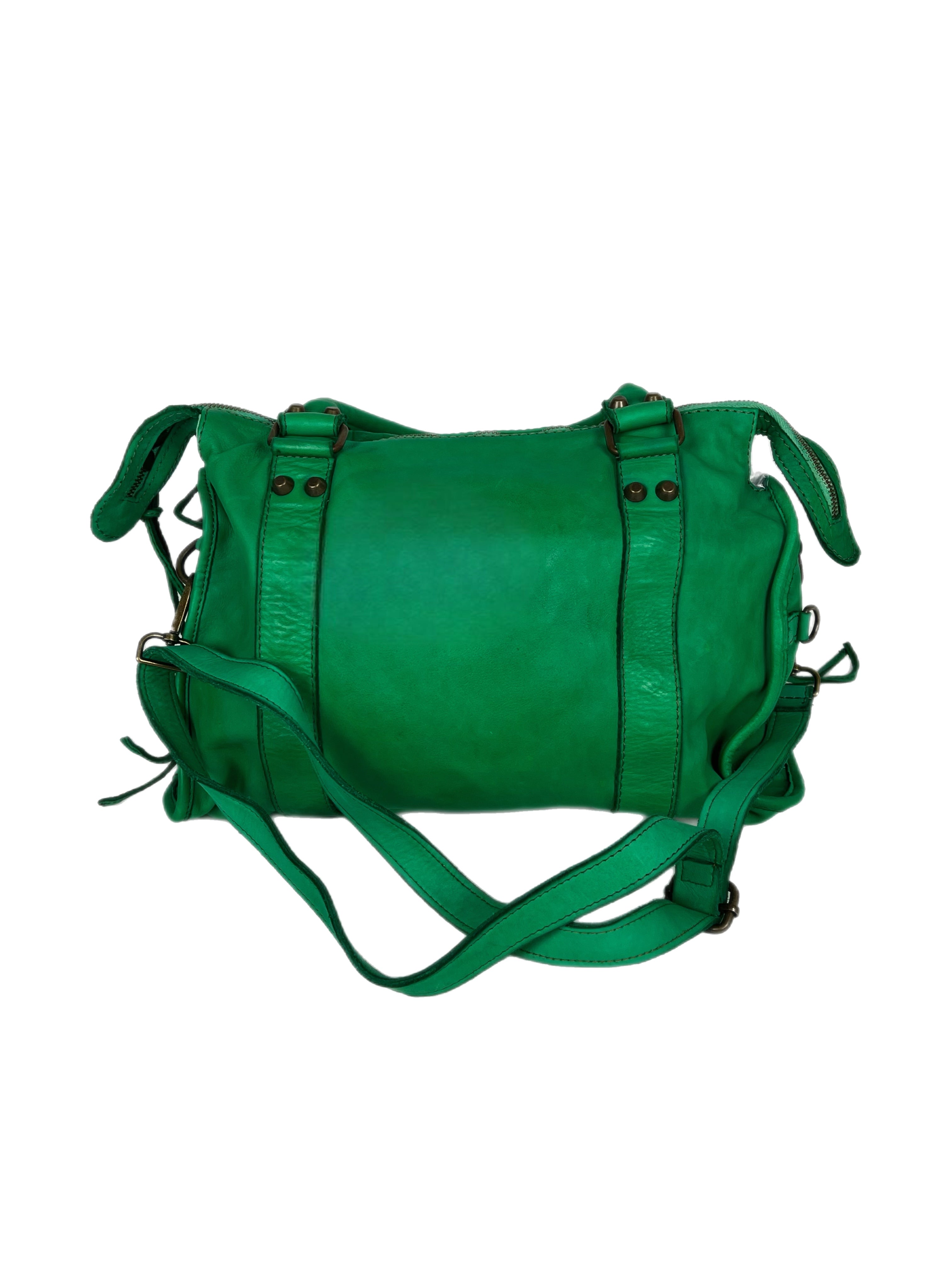 Matié borsa pelle Santiago verde