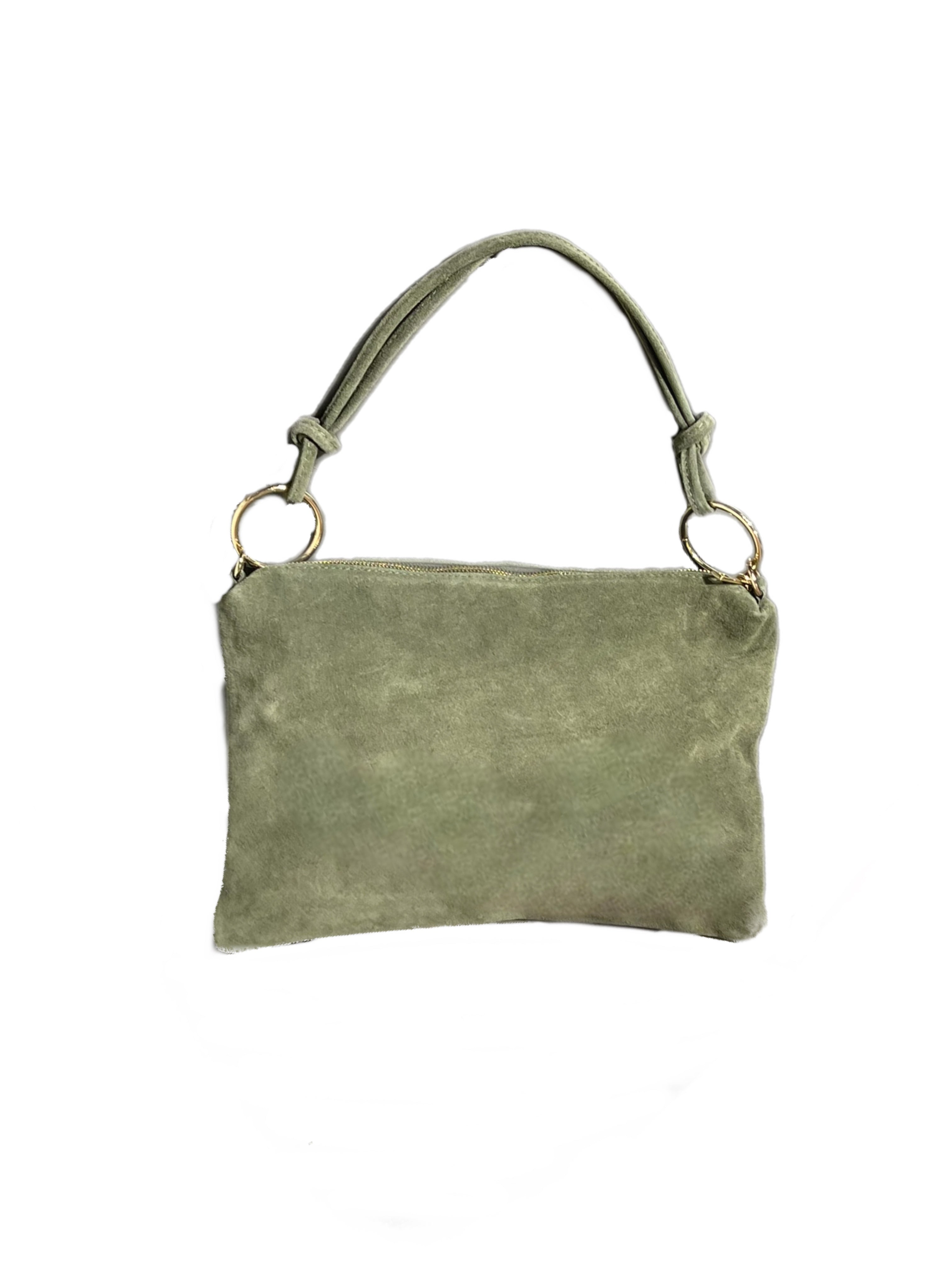Matié borsa camoscio bambù salvia