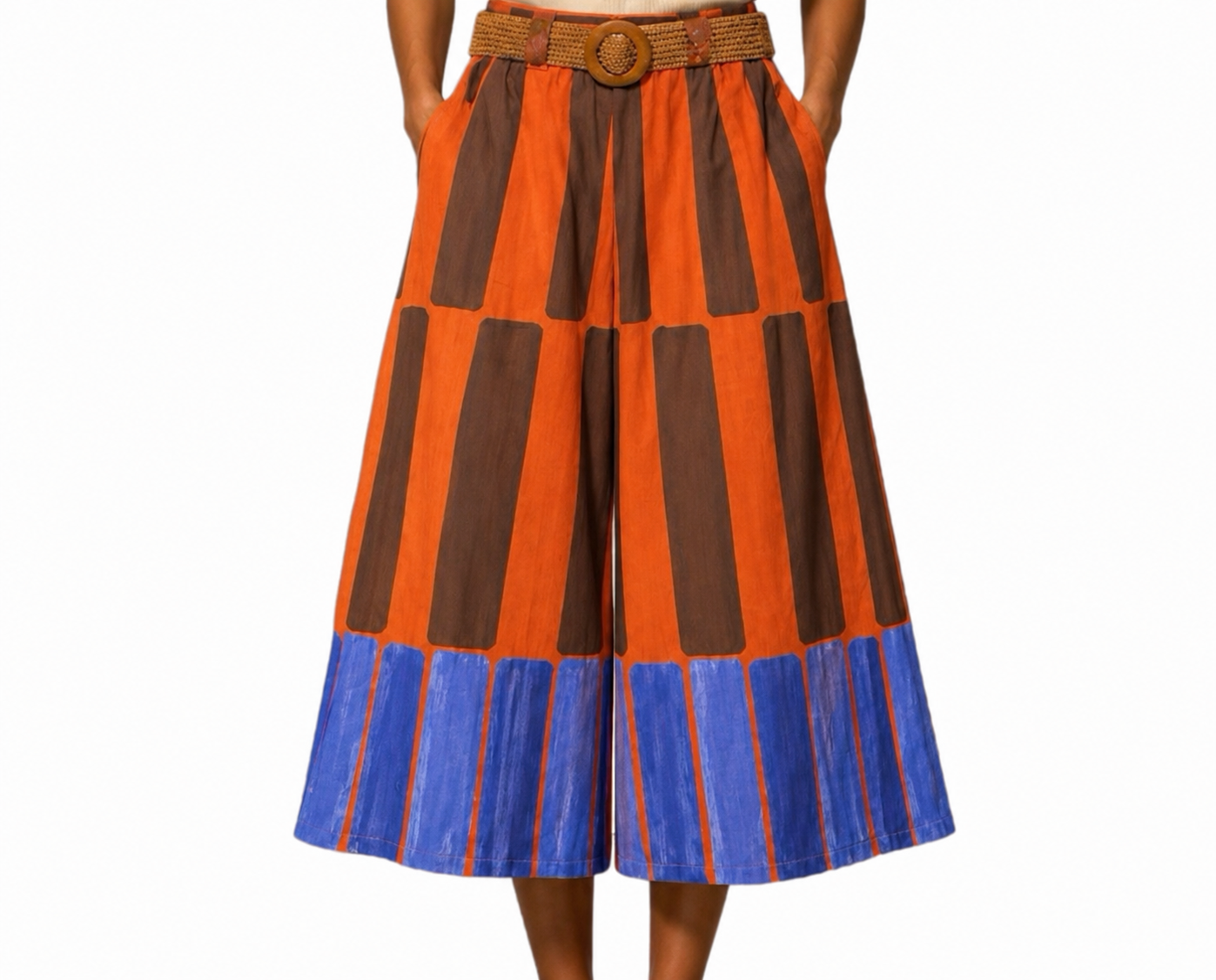 Matié pantalone Mumbai ciocco/blu