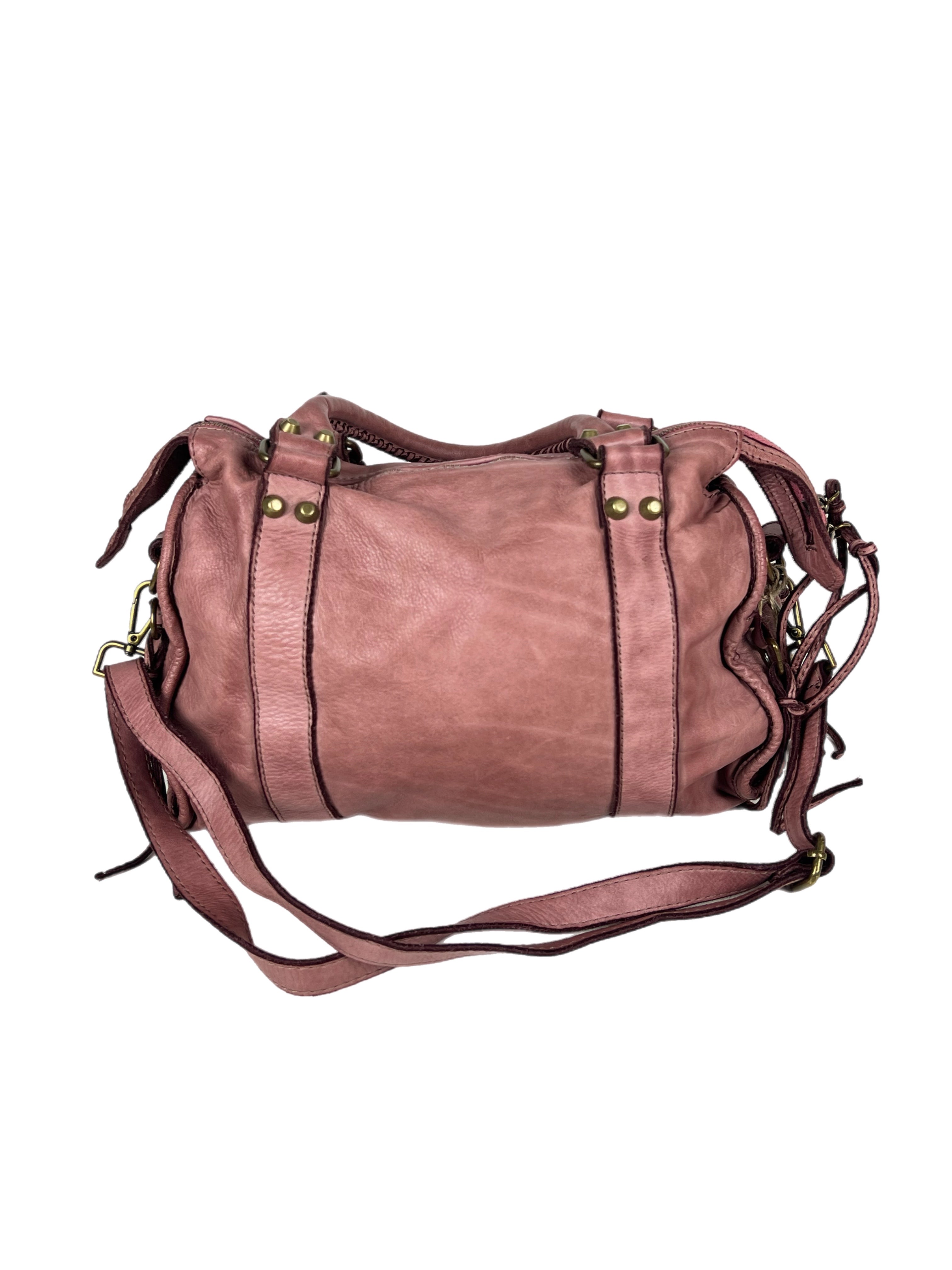 Matié borsa pelle Santiago rosa