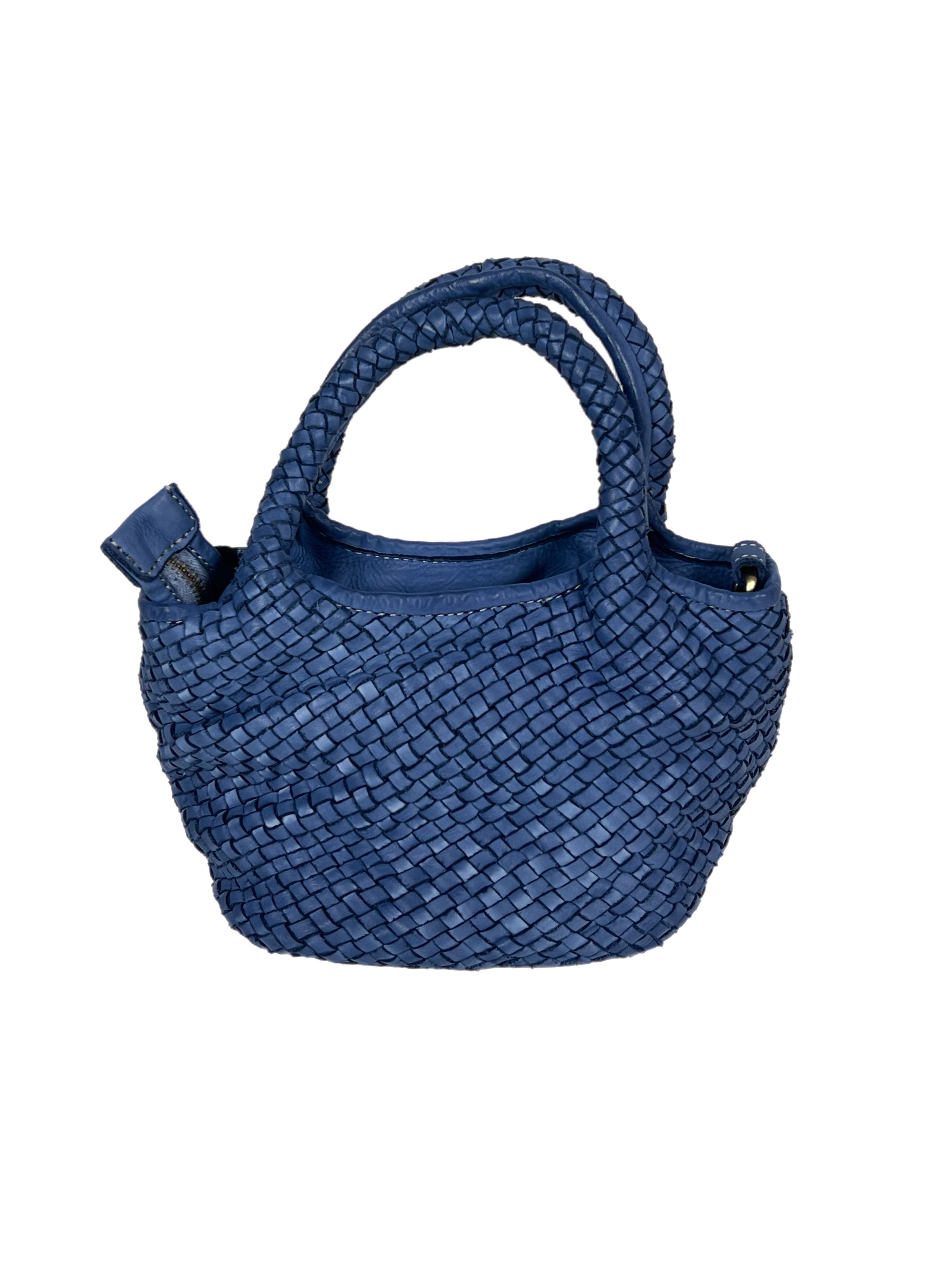 Matié borsa pelle vigo blu