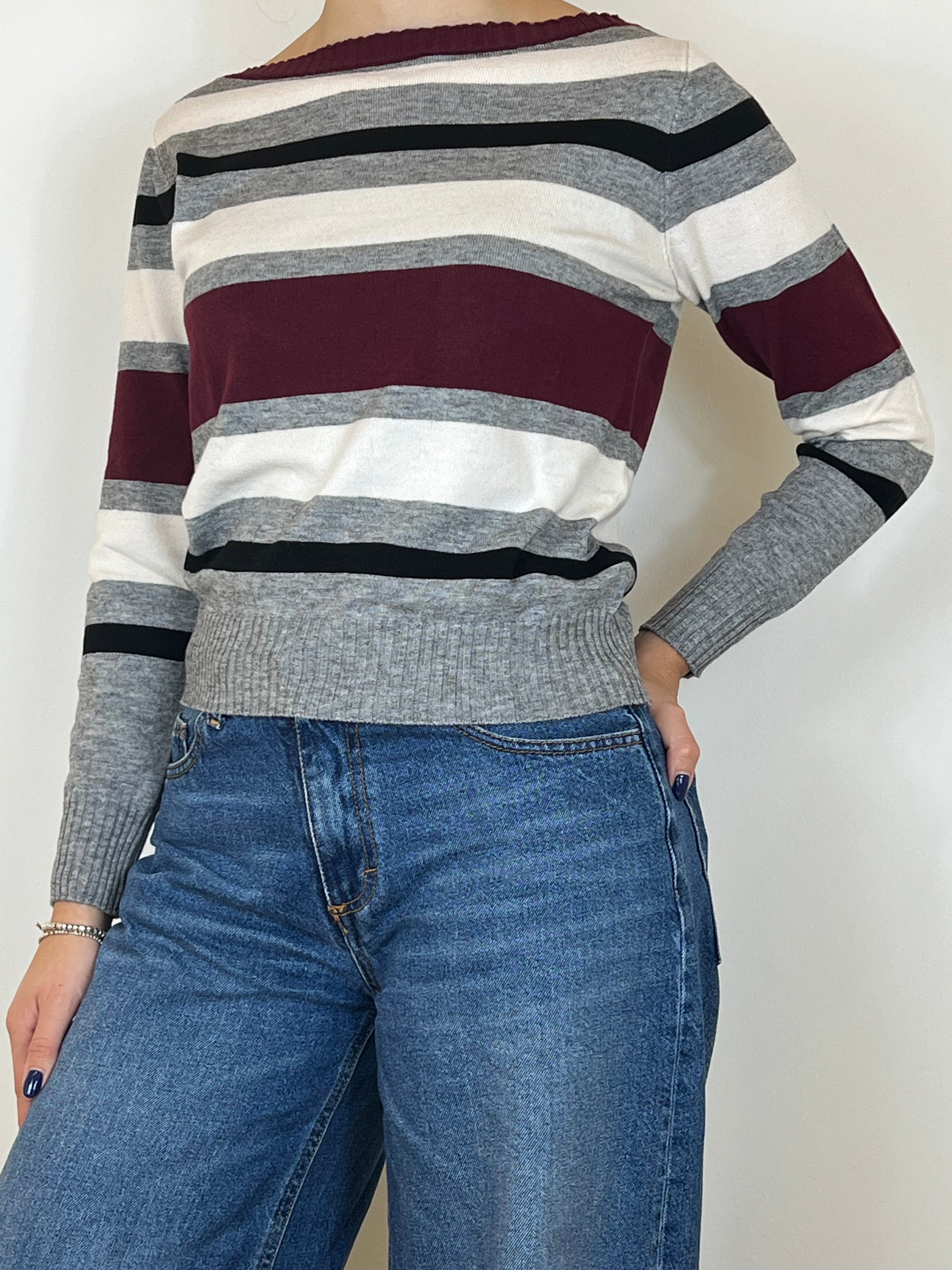 Susy mix maglia filo grigio