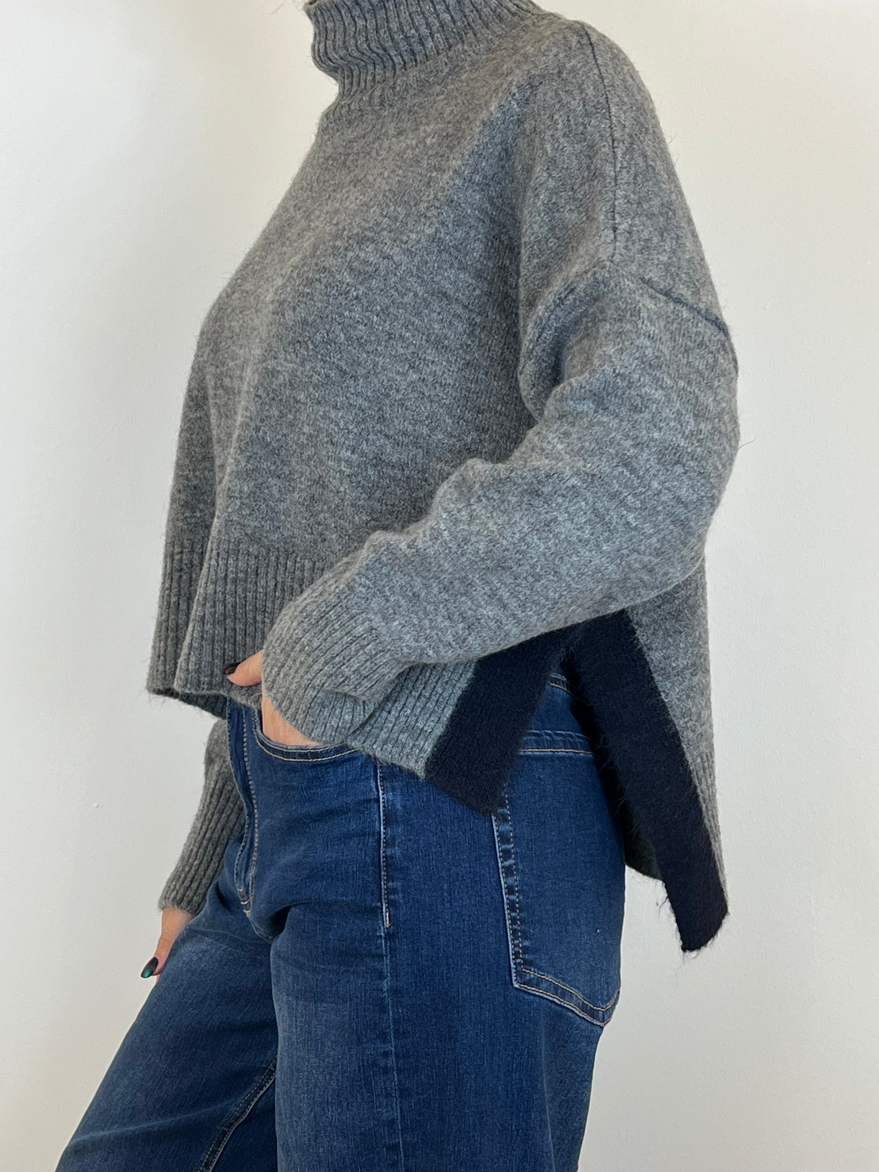 Matié maglia lea grigio/blu