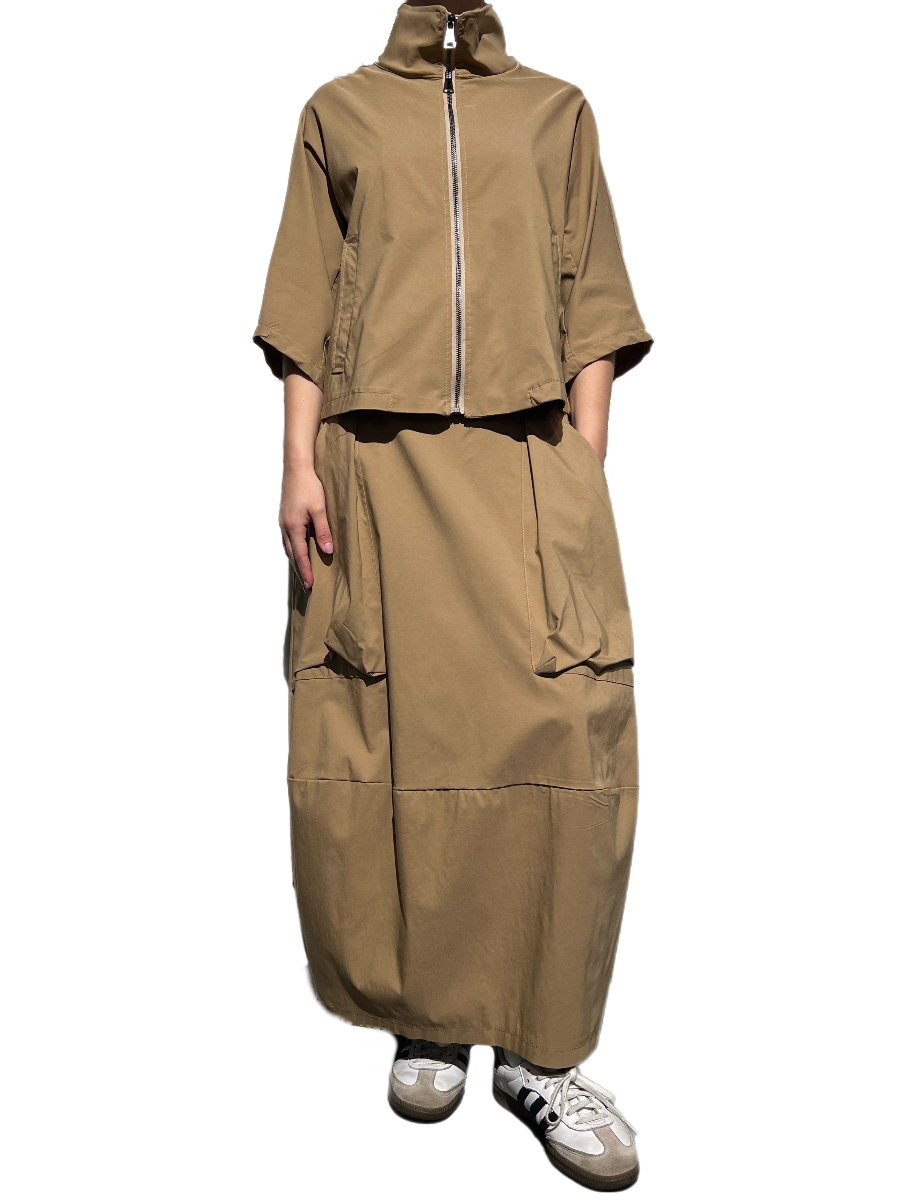Minimal gonna alba cammello