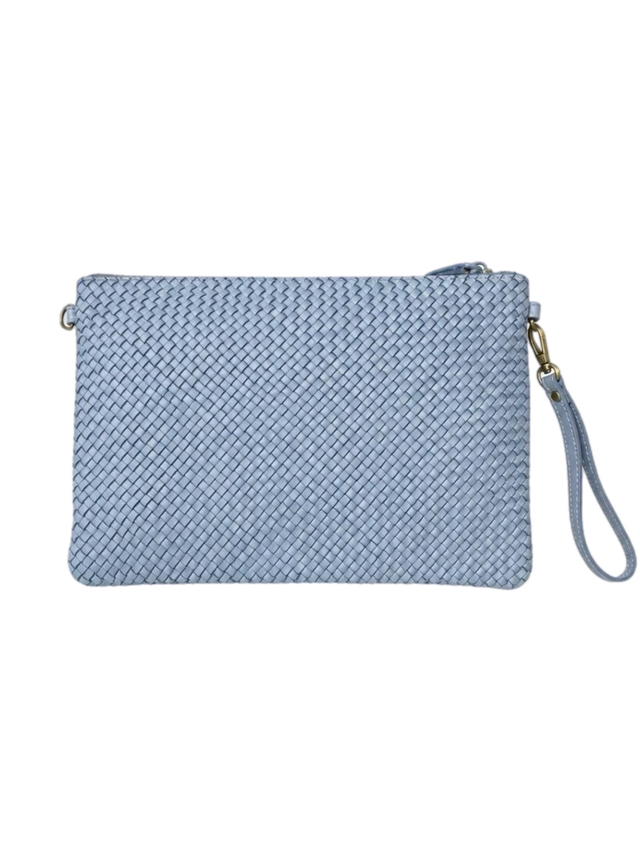 Matié borsa pelle Oslo azzurro