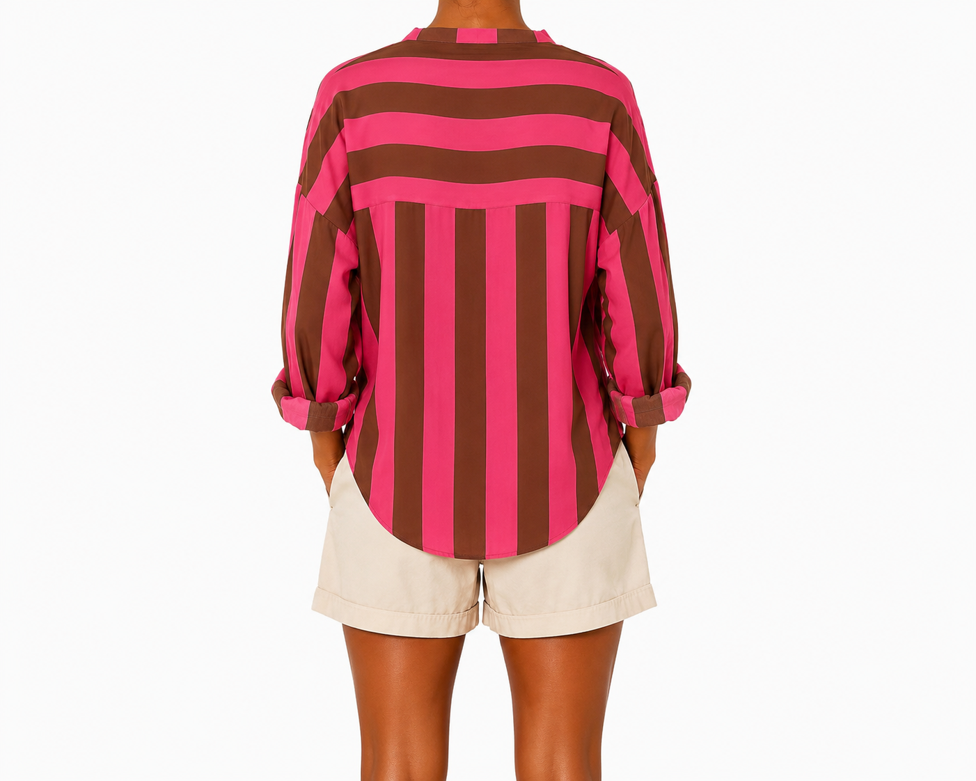 Matié camicia Blanca fucsia/ciokko