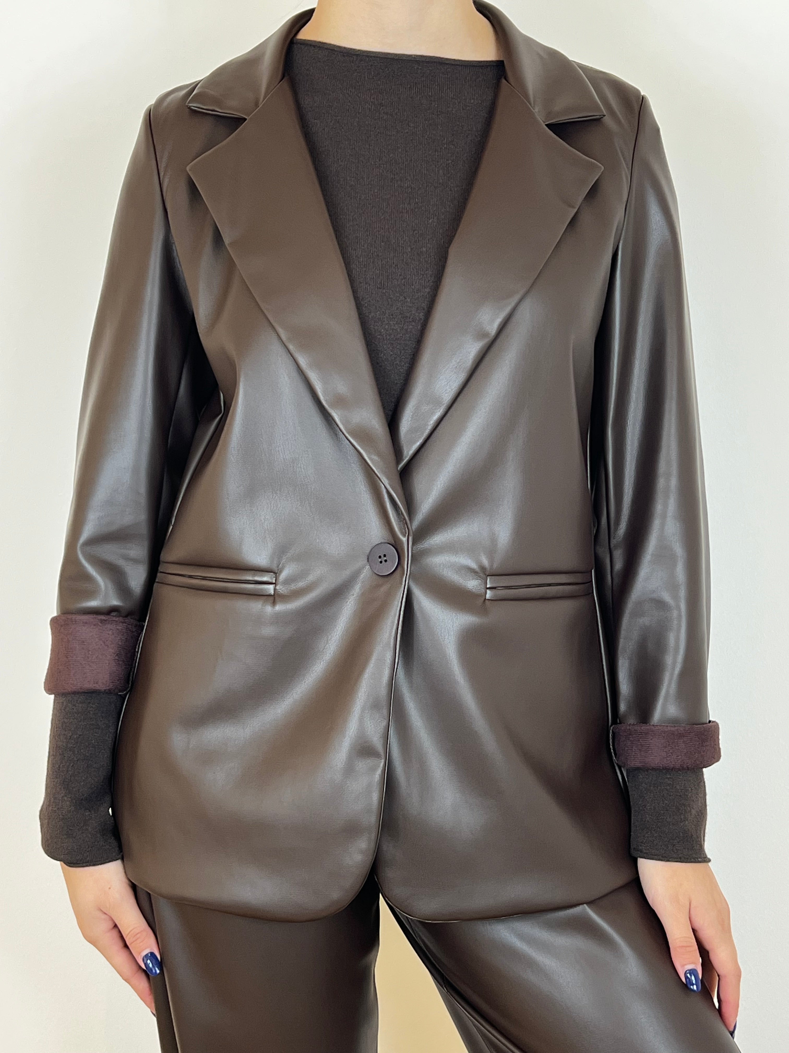 Matié blazer Oxford cioccolato