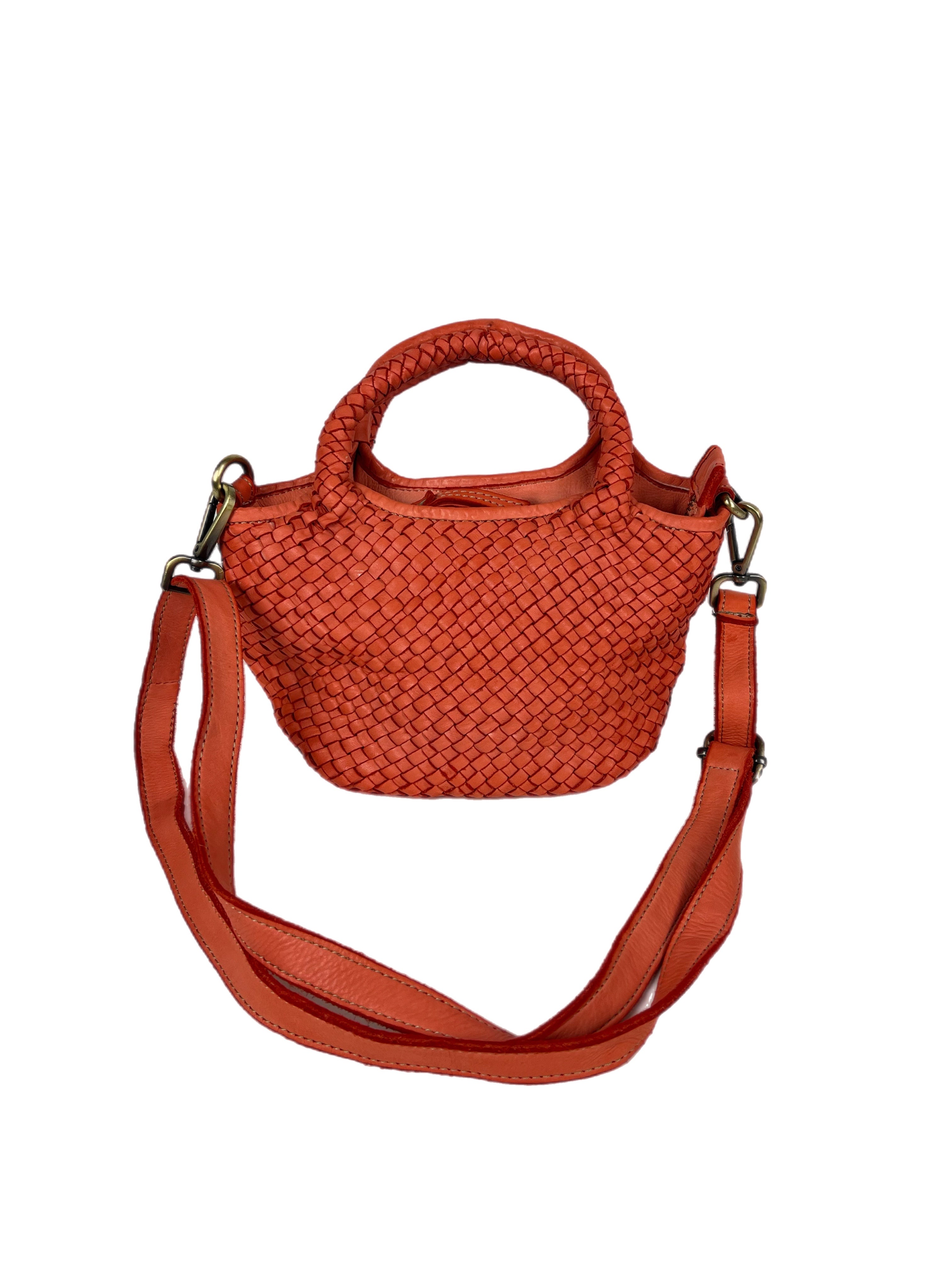 Matié borsa pelle vigo arancio
