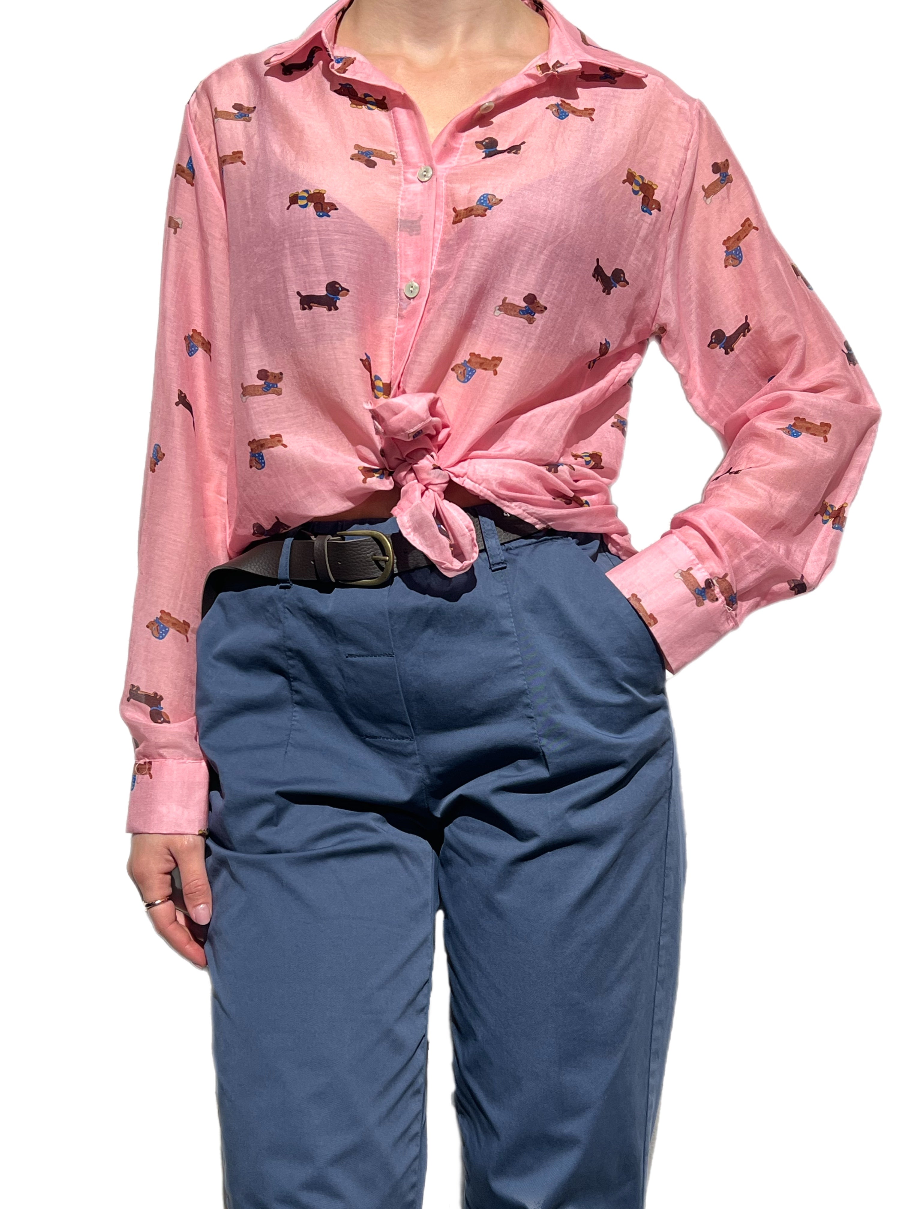 Matié camicia dogs rosa