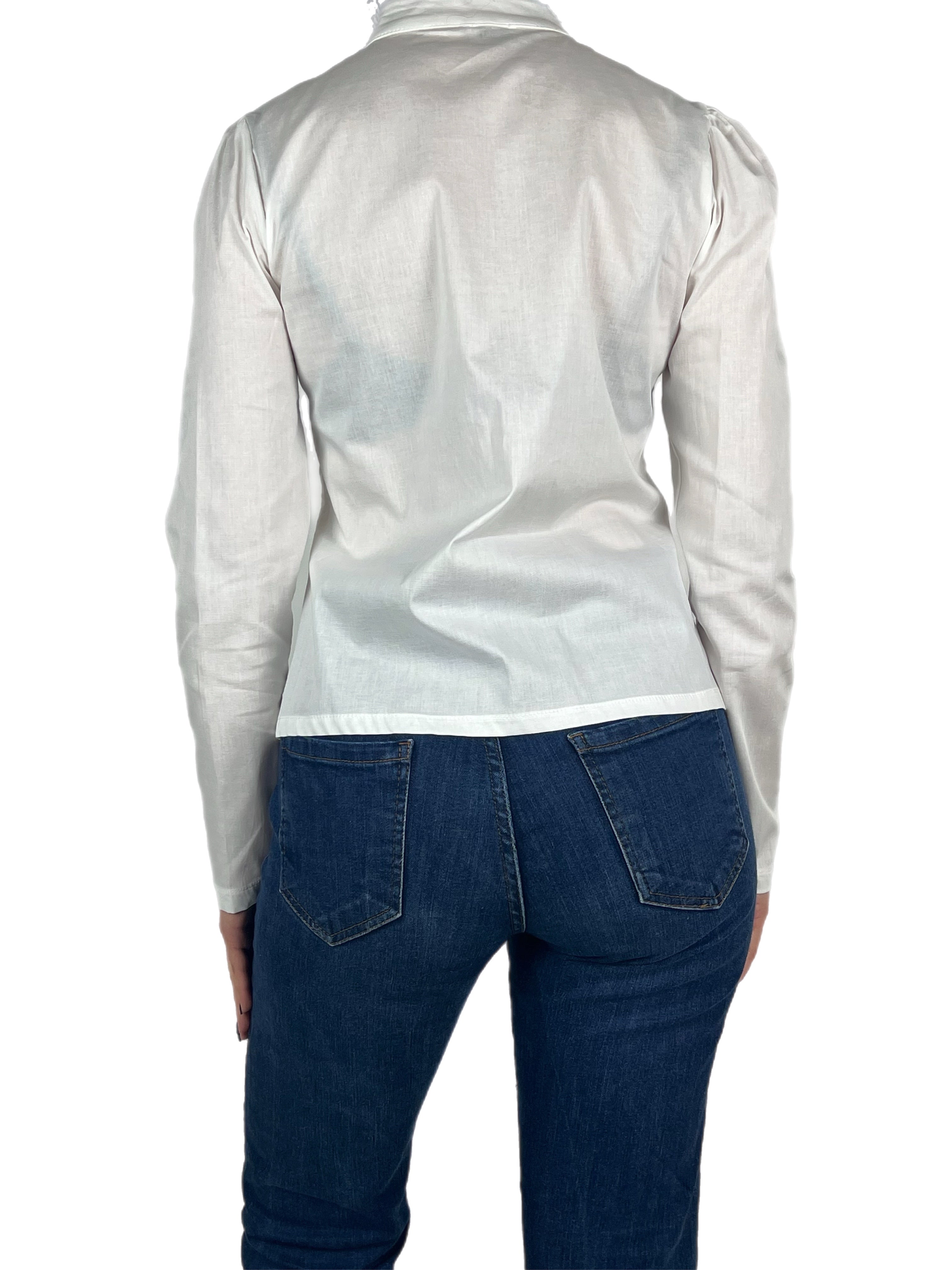 Brend camicia alamari bianco